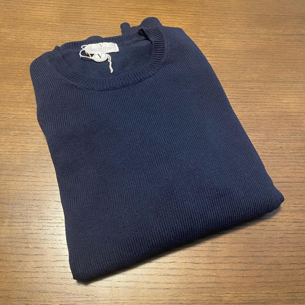 Valentino Navy Crewneck Sweater